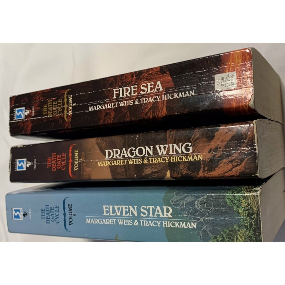 Death Gate Cycle Book Lot of 3 PB Elven Star Dragon Wing Fire Sea Weis Hickman